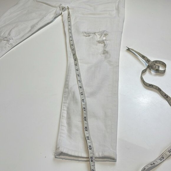 AGOLDE Sophie Crop White Distresses Size 27 - Picture 8 of 10